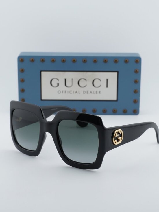 Gucci GG0053S 001 Square Sunglasses - Black\\Grey Gradient main image 6